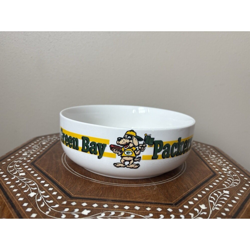 Green Bay Packers Ceramic Dog Bowl NFL Football Pet Dish Food Water 7”